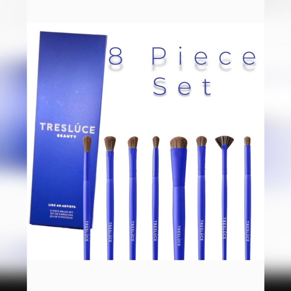 Treslúce Beauty Blue Makeup Brush Set